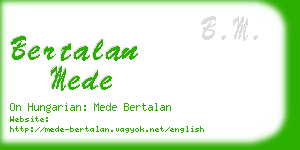 bertalan mede business card